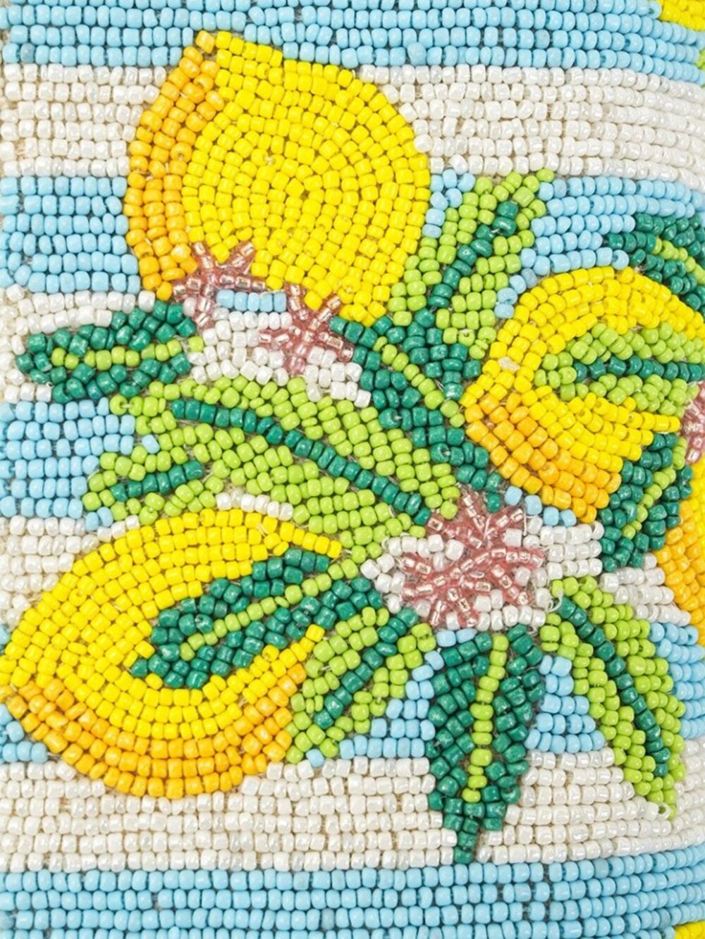 America & Beyond Limoncello Stripe Beaded Shoulder Bag Amalfi Coast Italy - Picture 2 of 6